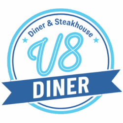 V8 Diner Logo rund transparent V8 Diner & Steakhouse